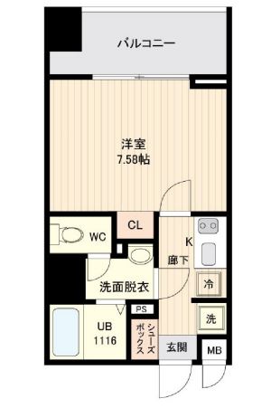 オープンブルーム品川南大井　501号室　間取り
