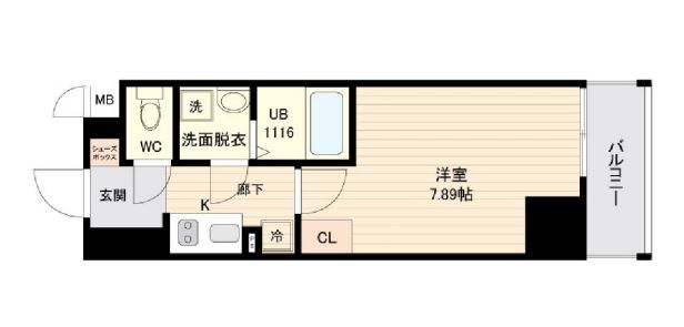オープンブルーム品川南大井　604号室　間取り