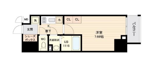 オープンブルーム品川南大井　1002号室　間取り