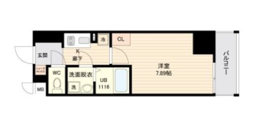 オープンブルーム品川南大井　1103号室　間取り