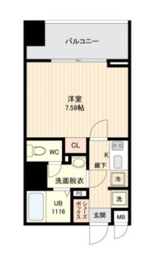 オープンブルーム品川南大井　401号室　間取り