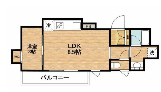 サンウッドフラッツ神田神保町　9F号室　間取り