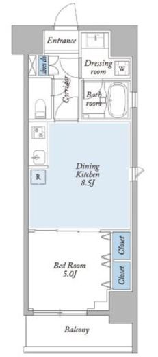 グランカーサ両国ヴェルデ　704号室　間取り