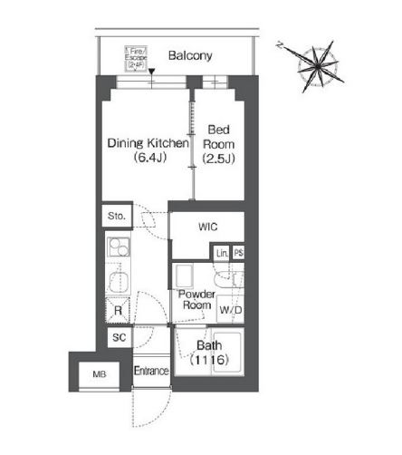 ORSUS戸越銀座　109号室　間取り