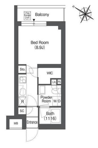 ORSUS戸越銀座 (オルサス戸越銀座)　417号室　間取り