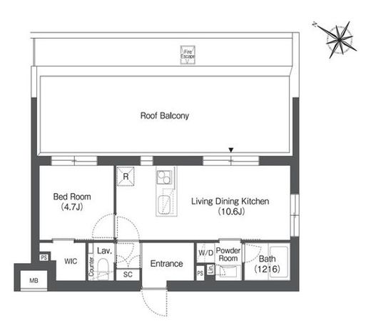 ORSUS戸越銀座 (オルサス戸越銀座)　509号室　間取り