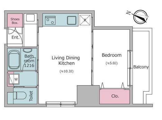 クロスレジデンス日本橋本町　203号室　間取り