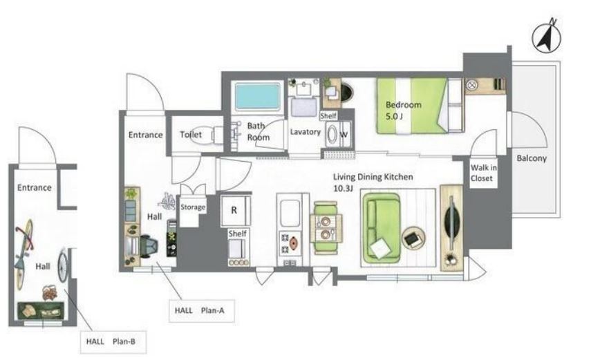AIFLAT若松河田　1004号室　間取り