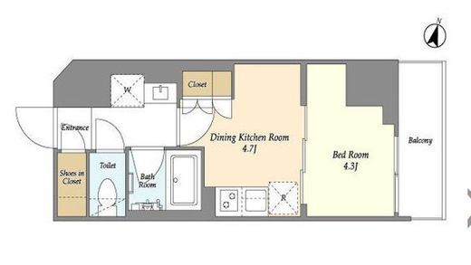 AIFLAT若松河田 (アイフラット若松河田)　1102号室　間取り
