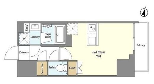 AIFLAT若松河田 (アイフラット若松河田)　1203号室　間取り
