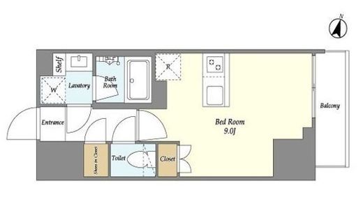 AIFLAT若松河田 (アイフラット若松河田)　203号室　間取り