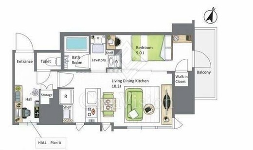 AIFLAT若松河田 (アイフラット若松河田)　304号室　間取り