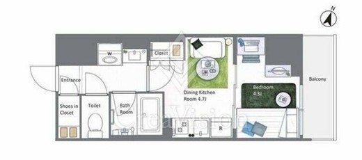 AIFLAT若松河田 (アイフラット若松河田)　802号室　間取り