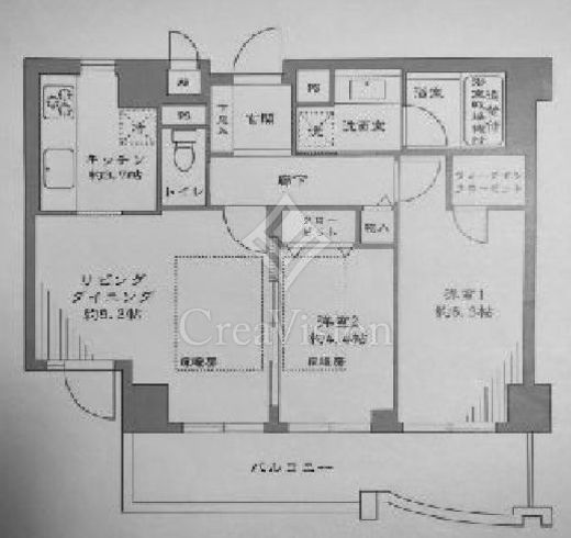 セザールアクアフロント勝どきイースト　303号室　間取り