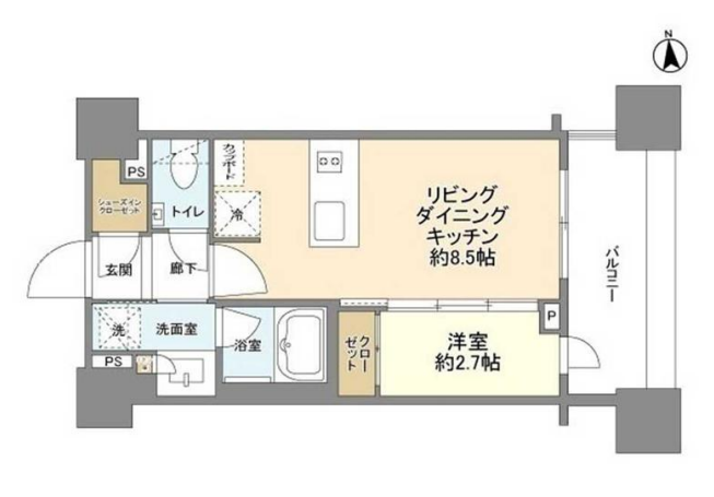 ルジェンテ上野黒門町　1002号室　間取り