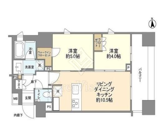 ルジェンテ上野黒門町　9F1号室　間取り