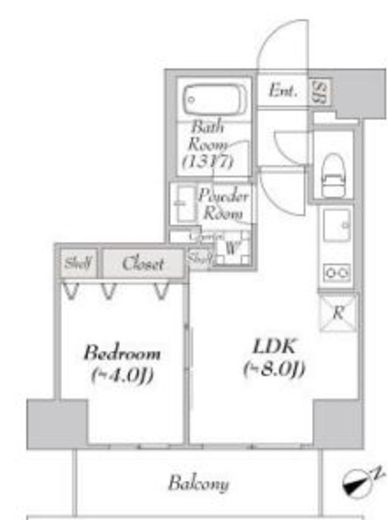 リテラス浅草橋イースト　502号室　間取り
