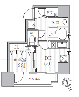 シーズンフラッツ蔵前パークフロント　401号室　間取り