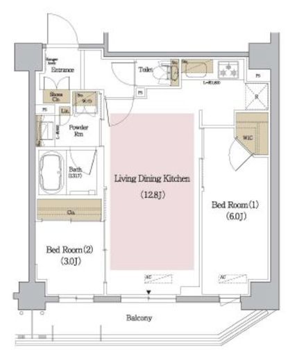 アーバネックス新御徒町　1102号室　間取り
