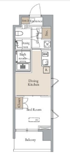 グランカーサ四谷　201号室　間取り