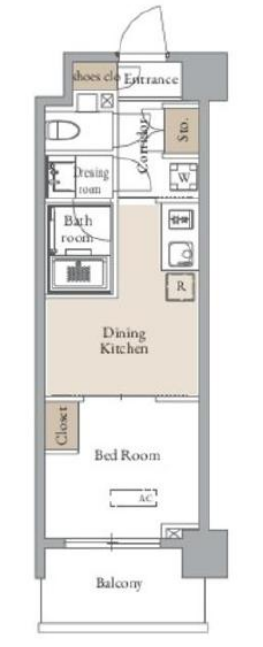 グランカーサ四谷　405号室　間取り