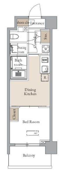グランカーサ四谷　303号室　間取り