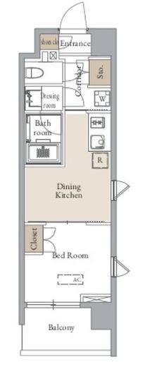 グランカーサ四谷　201号室　間取り