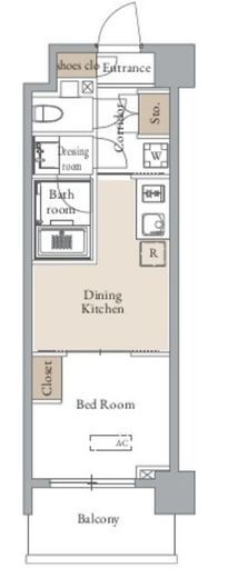 グランカーサ四谷　303号室　間取り