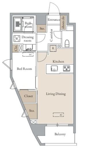グランカーサ四谷　406号室　間取り