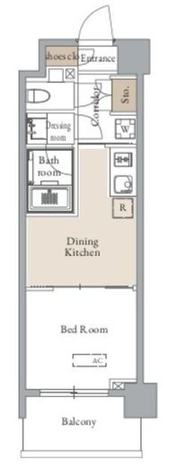 グランカーサ四谷　806号室　間取り