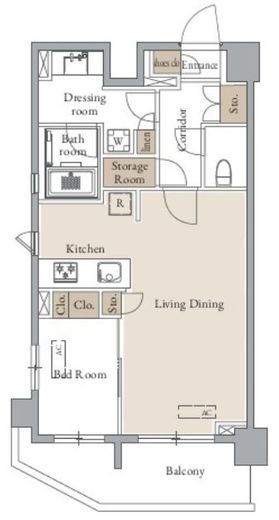 グランカーサ四谷　808号室　間取り