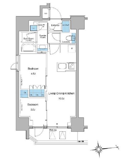 ルフォンプログレ上野マークス　1303号室　間取り