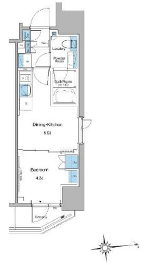 ルフォンプログレ上野マークス　501号室　間取り