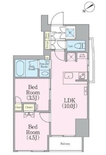 クレストコート蔵前レジデンス　1001号室　間取り