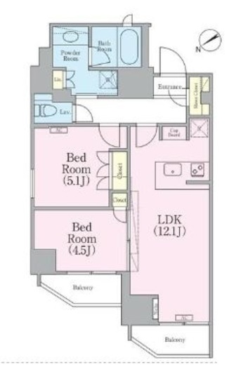 クレストコート蔵前レジデンス　1503号室　間取り