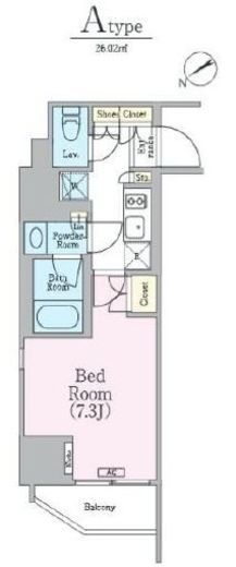 クレストコート蔵前レジデンス　204号室　間取り