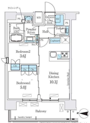 ベルファース錦糸町South　1201号室　間取り