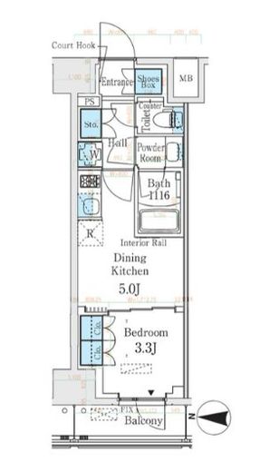 ベルファース錦糸町South　603号室　間取り