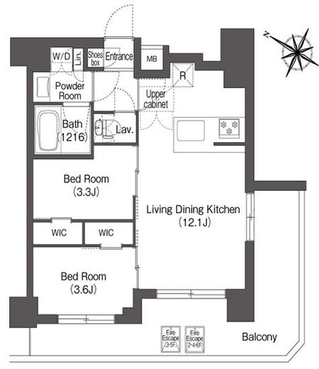 コンフォリア二葉　407号室　間取り