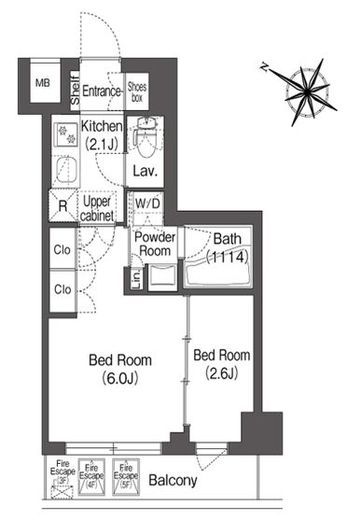 コンフォリア二葉　502号室　間取り