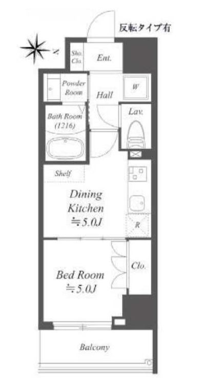 アルファプライム東陽町　409号室　間取り