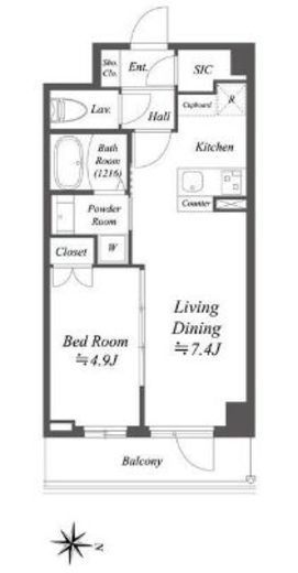 アルファプライム東陽町　1005号室　間取り