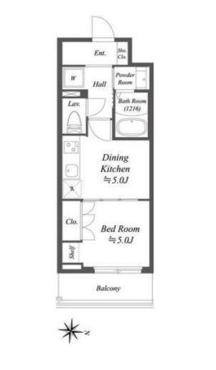 アルファプライム東陽町　103号室　間取り