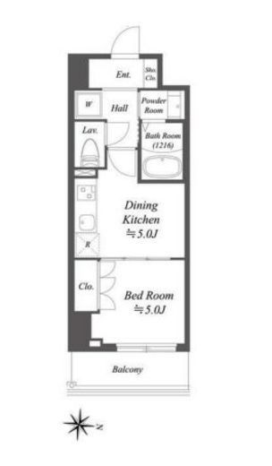 アルファプライム東陽町　307号室　間取り