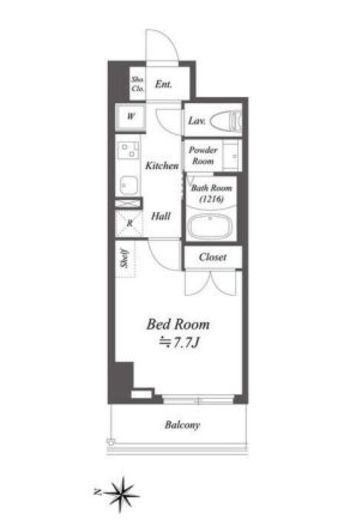 アルファプライム東陽町　616号室　間取り