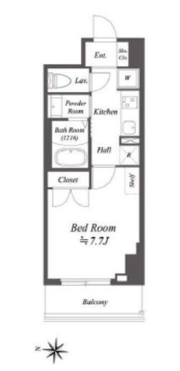 アルファプライム東陽町　717号室　間取り