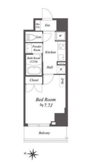 アルファプライム東陽町　719号室　間取り