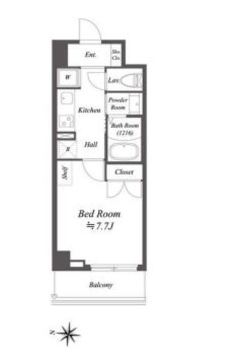 アルファプライム東陽町　910号室　間取り