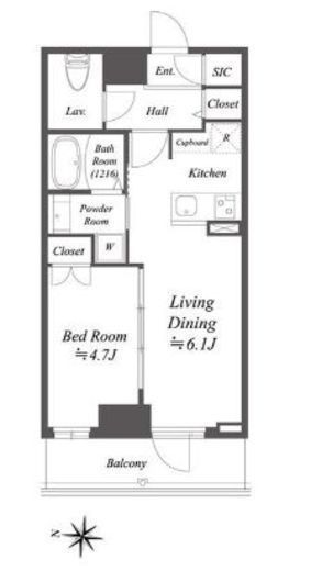 アルファプライム東陽町　915号室　間取り
