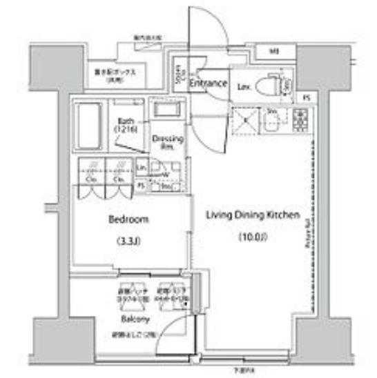ザ・パークハビオ人形町レジデンス　902号室　間取り